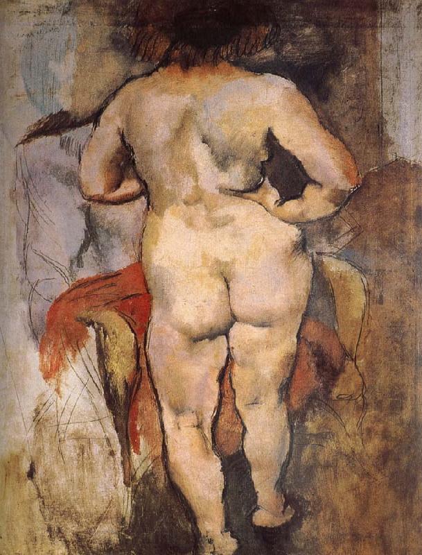Jules Pascin A view of Venus-s back France oil painting art